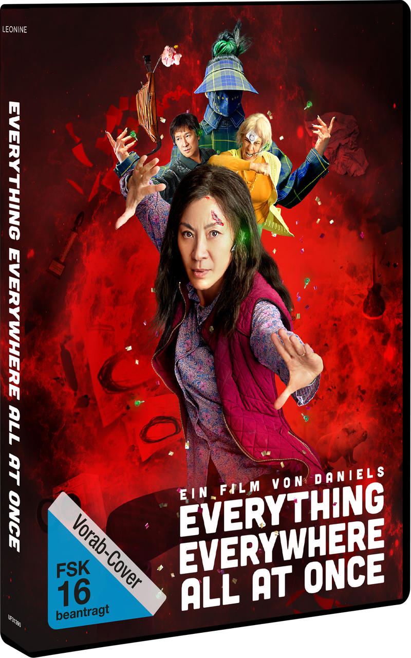 DVD-Cover für 'Everything Everywhere All at Once'.