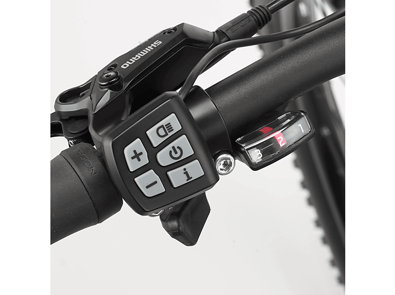 FISCHER MONTIS EM 1726 Mountainbike (Laufradgröße: 27,5 Zoll, Rahmenhöhe: 48 cm, Herren-Rad, 422 Wh, Schwarz-Rot)