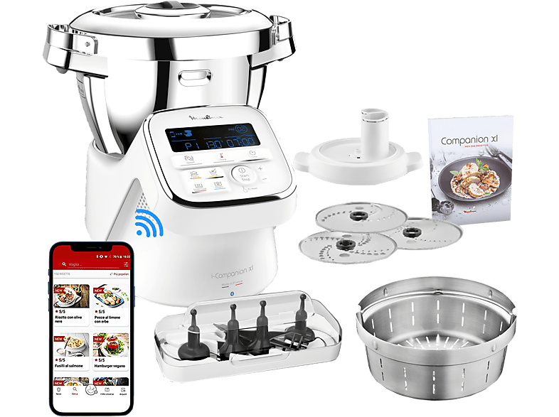 MOULINEX i-Companion XL HF9081 Küchenmaschine mit Kochfunktion