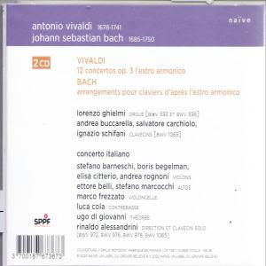 12 / (CD) Italiano Rinaldo Concerto Arrangements Alessandrini, op.3 Keyboard Concertos - -