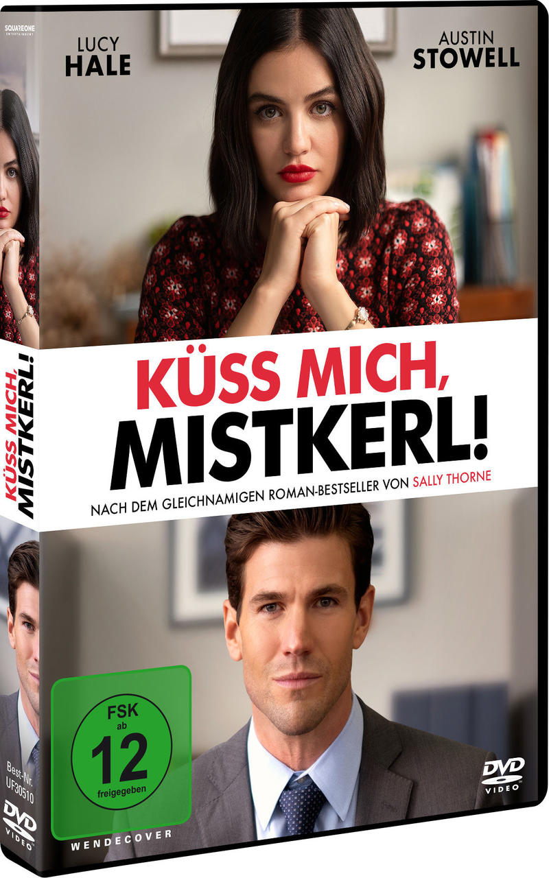 Film-Cover. Lucy Hale und Austin Stowell. Deutscher Titel: Küss mich, Mistkerl! DVD-Hülle.
