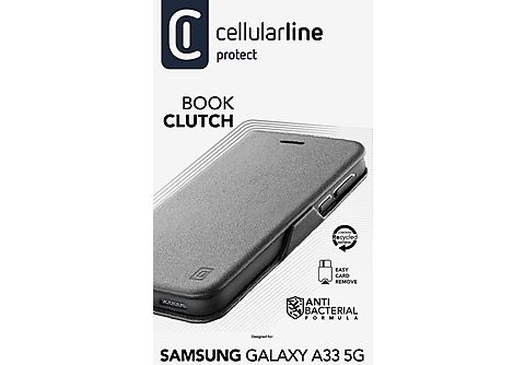 CELLULARLINE Book Clutch voor Samsung Galaxy A33 Zwart