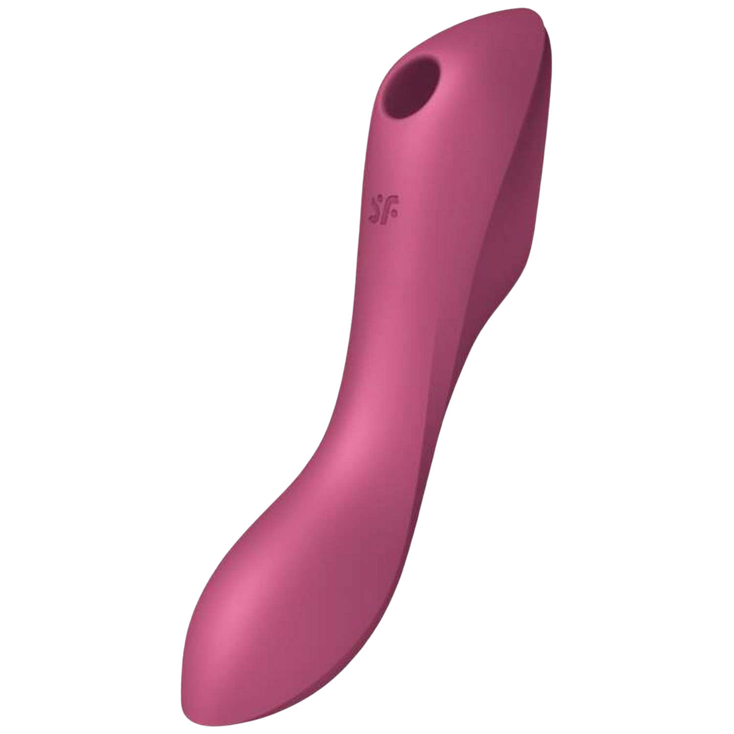 Vibrador - Satisfyer Curvy Trinity, 3 en 1, 11 Intensidades, 12 Programas, 3 Motores, AirPulse, Rojo