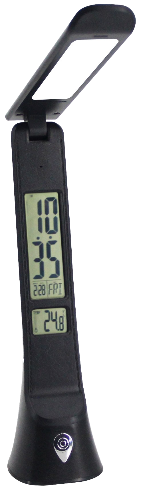 AVIDE Hugo LED asztali lámpa, bőrhatású, naptár funkcióval, 6W, 240lm, fekete (ABLDLC-6W-B-HG)