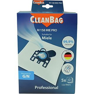 Bolsas de aspirador - Scanpart M 158 MIE PRO, Pack de 5, 2 Filtros Incluídos, Compatible Con Miele, Blanco