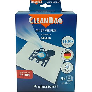 Bolsas de aspirador - Scanpart M 157 MIE PRO, Pack de 5, 2 Filtros Incluídos, Compatible Con Miele, Blanco