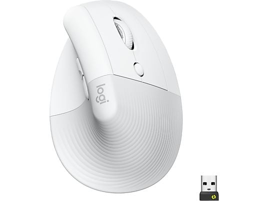 LOGITECH Lift - vertikale ergonomische Maus (Grauweiss)