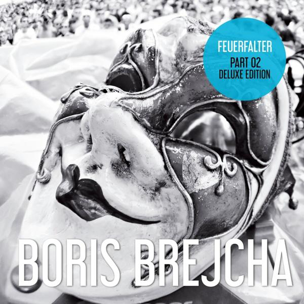 Albumcover von Boris Brejcha mit einer Maske auf einem Schwarz-Weiß-Hintergrund mit Text.