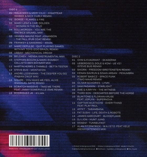 Rückseite einer CD mit Titellisten und Barcode.