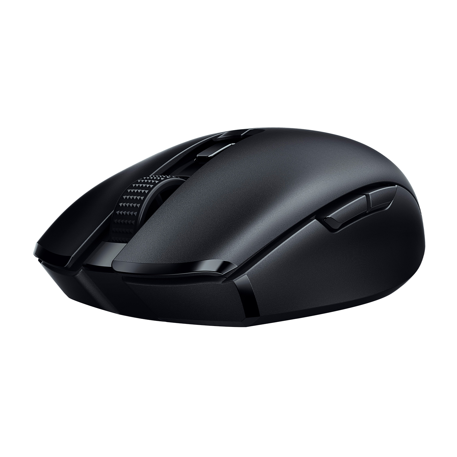 Mouse da gioco Razer nero con pulsanti e rotella di scorrimento.