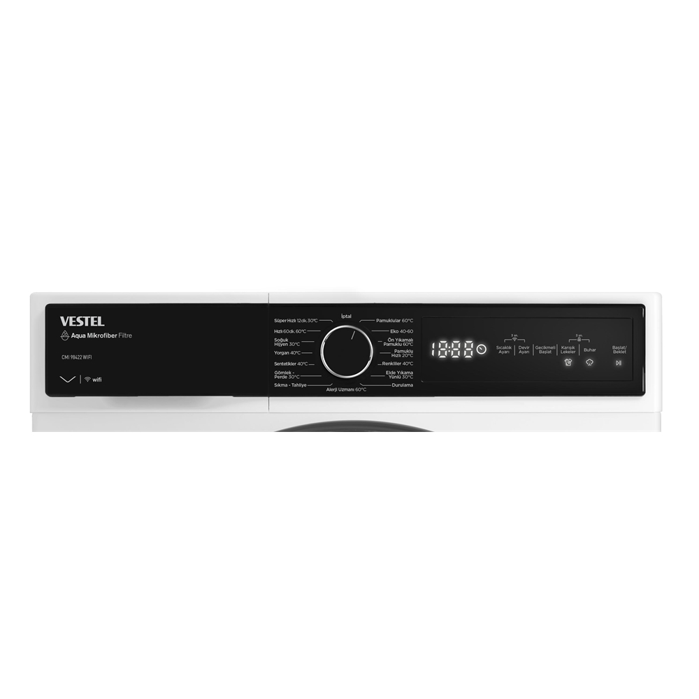 VESTEL CMI 98422 WiFi 9kg 1200 Devir Çamaşır Makinesi Beyaz