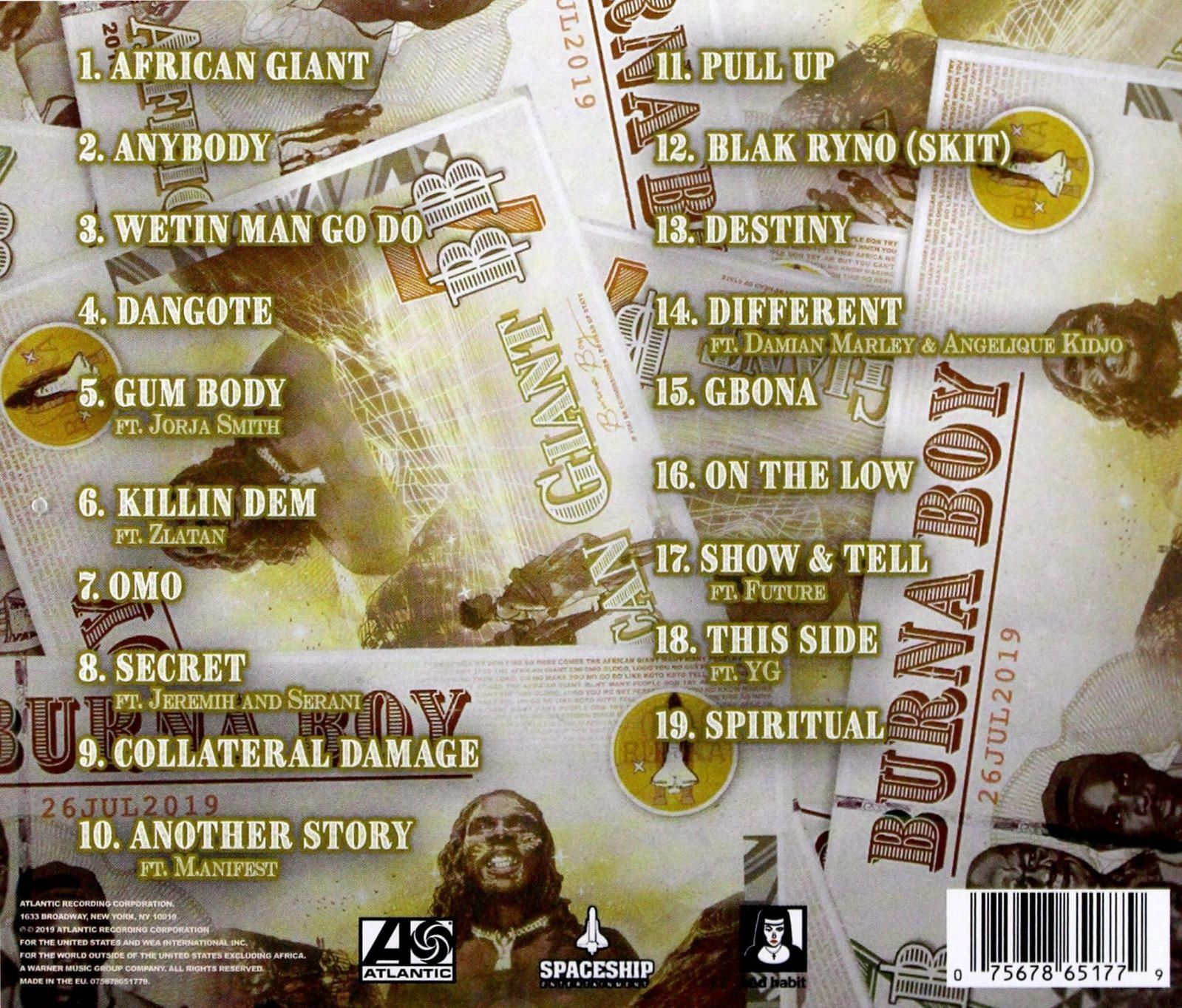 Burna Boy - African Giant  - (CD)