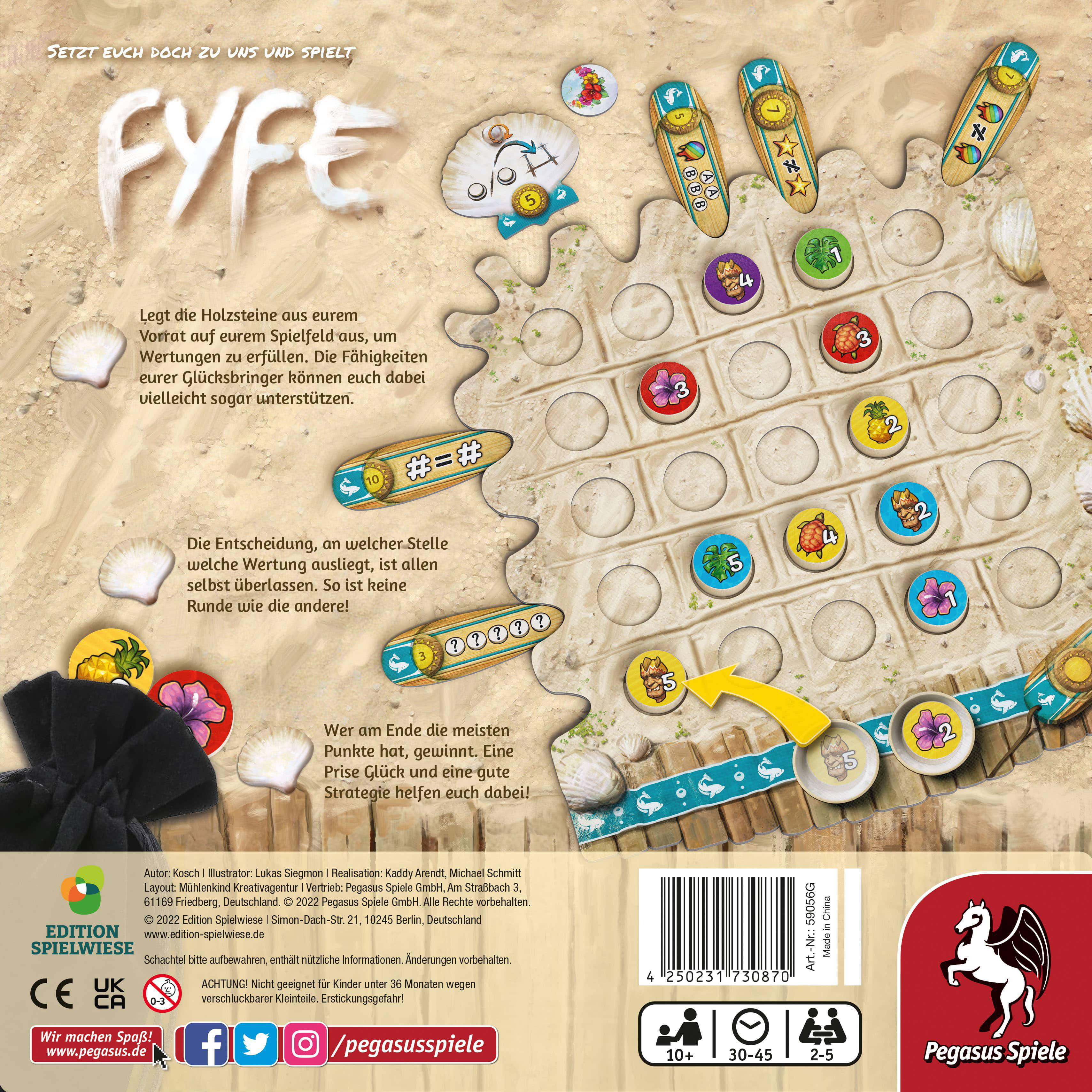 Brettspielbox mit Spielbrett und Spielsteinen.