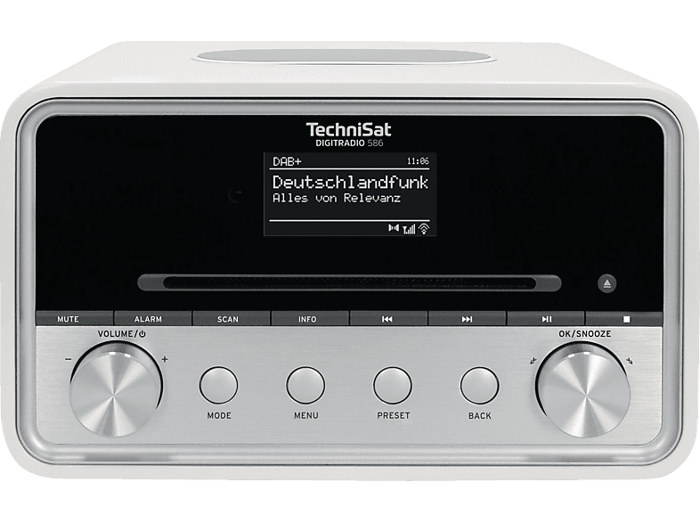 TECHNISAT DIGITRADIO 586 DAB+ Radio, AM, FM, DAB+, Internet Bluetooth, Weiß/Silber