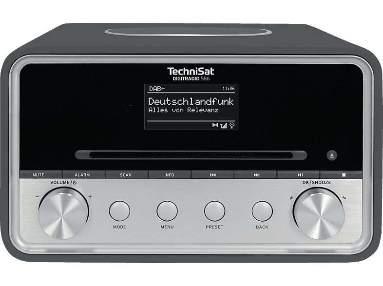 TECHNISAT DIGITRADIO 586 DAB+ Radio, AM, FM, DAB+, Internet Bluetooth, Anthrazit/Silber