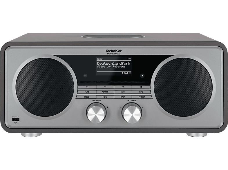 TECHNISAT DIGITRADIO 602 DAB+ Radio, AM, FM, DAB, DAB+, Internet Bluetooth, Anthrazit/Silber