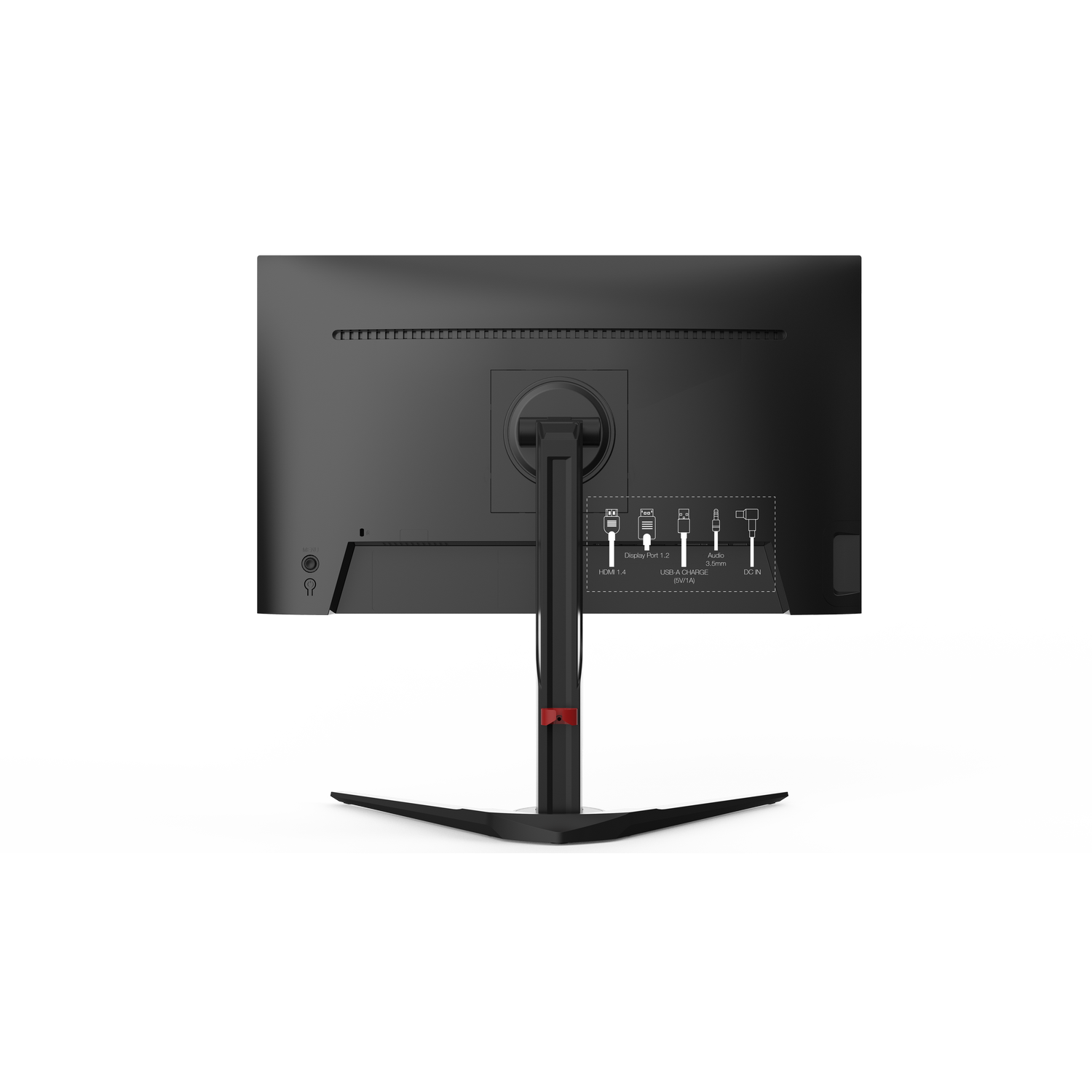 Monitor gaming - PEAQ PMO G240-FFC, 24 ", FHD, 1 ms, 144 Hz, DP 1.2, HDMI 1.4, USB-A/ Jack 3.5mm, Negro