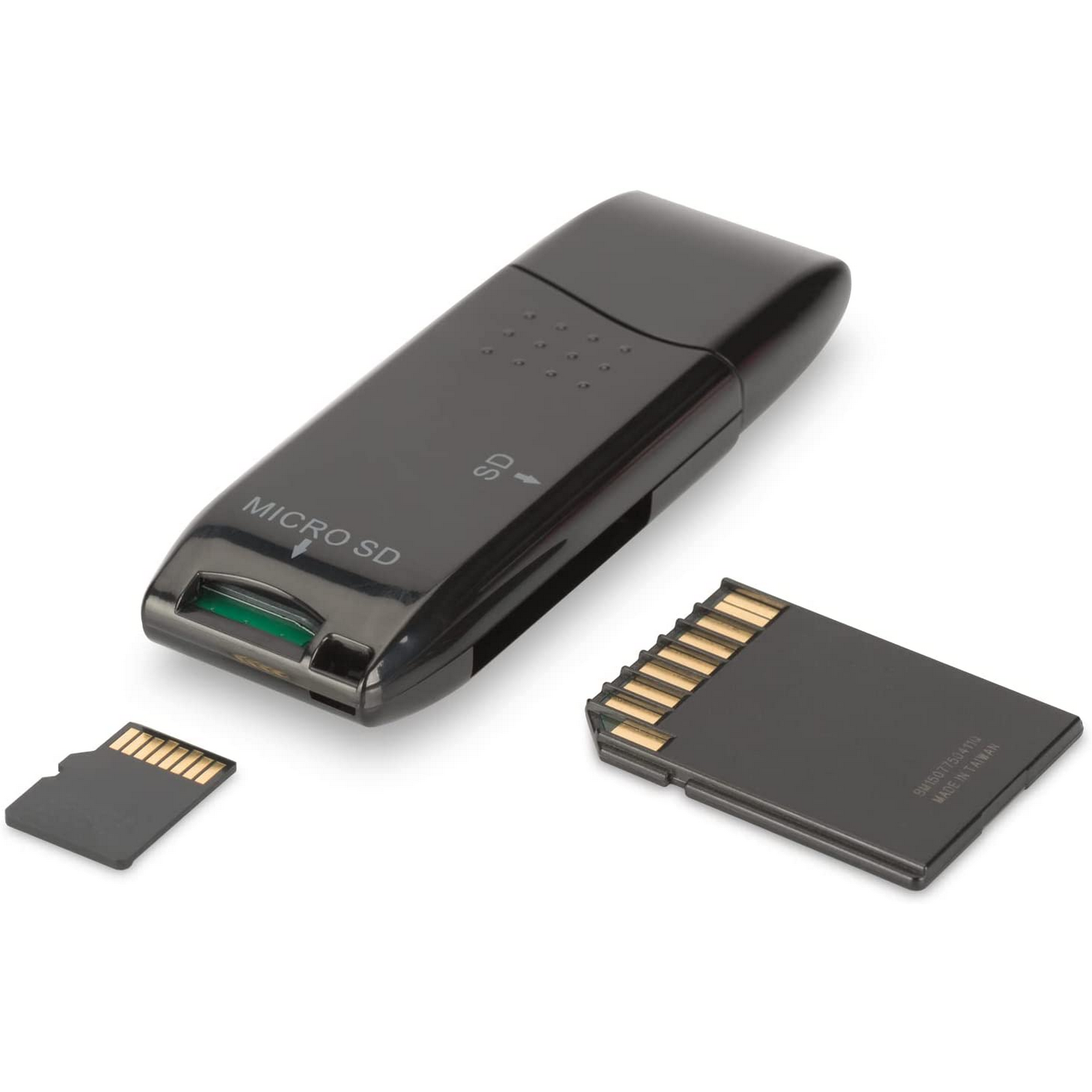 Lector tarjetas - Digitus Multi Card Reader ACCS, USB 2.0, SD, MicroSD, Negro