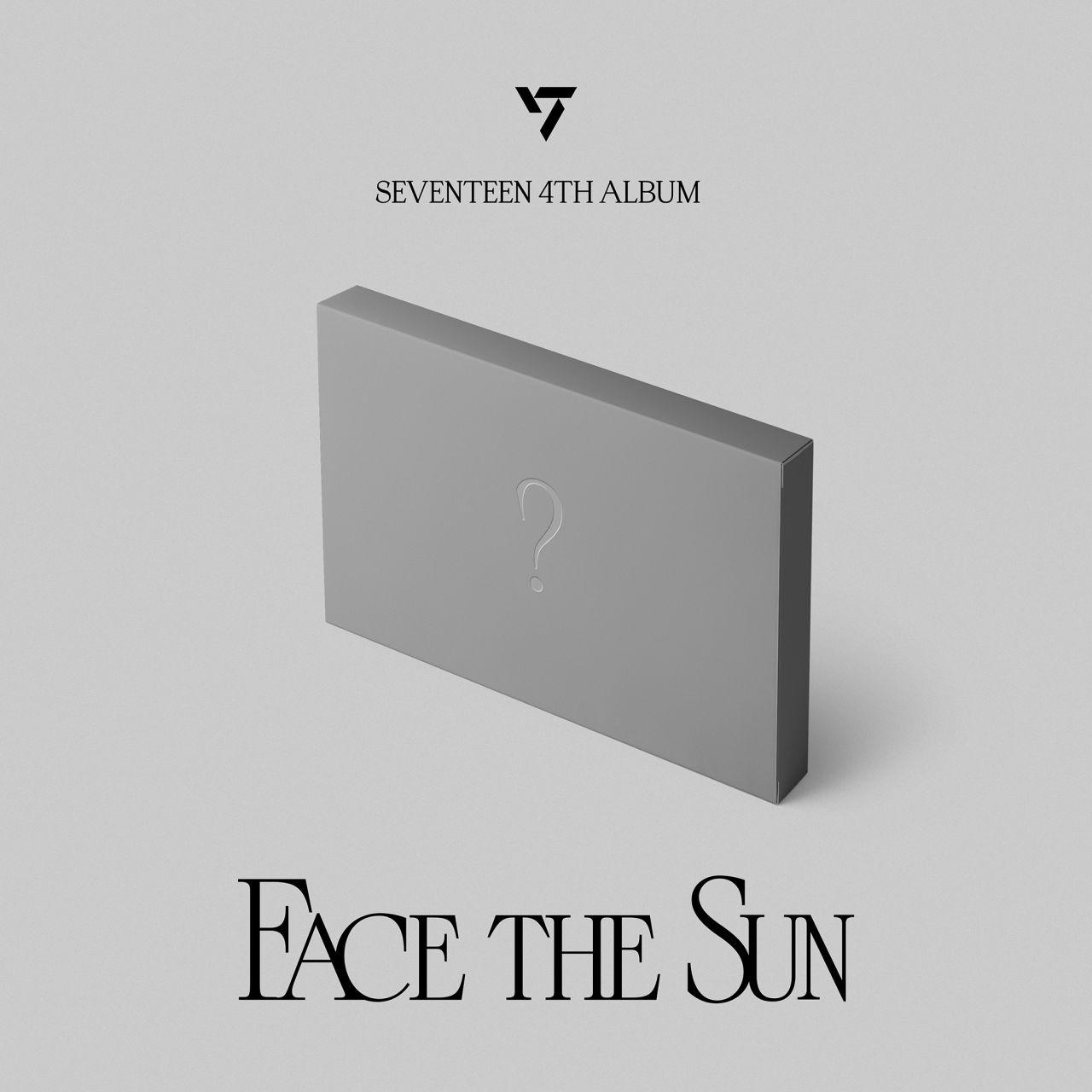 Een grijze albumhoes met een vraagteken en de titel 'FACE THE SUN'.