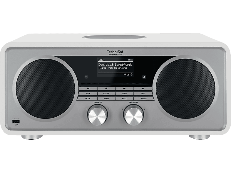 TECHNISAT DIGITRADIO 602 DAB+ Radio, Radios Internet | DAB/DAB+ MediaMarkt DAB+, FM, DAB, Radio, AM, Weiß/Silber Bluetooth