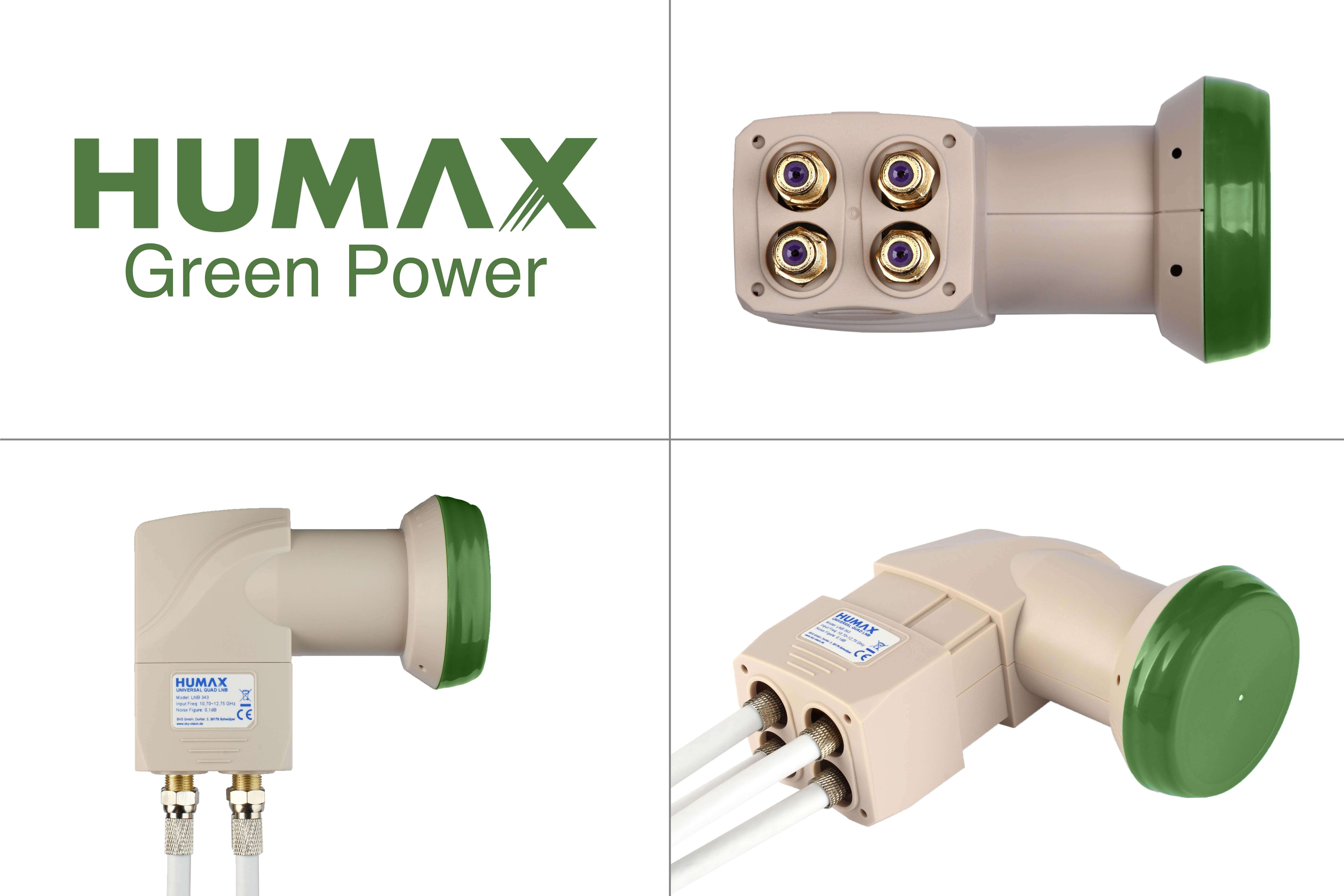 Quad Green Universal HUMAX LNB Power 343