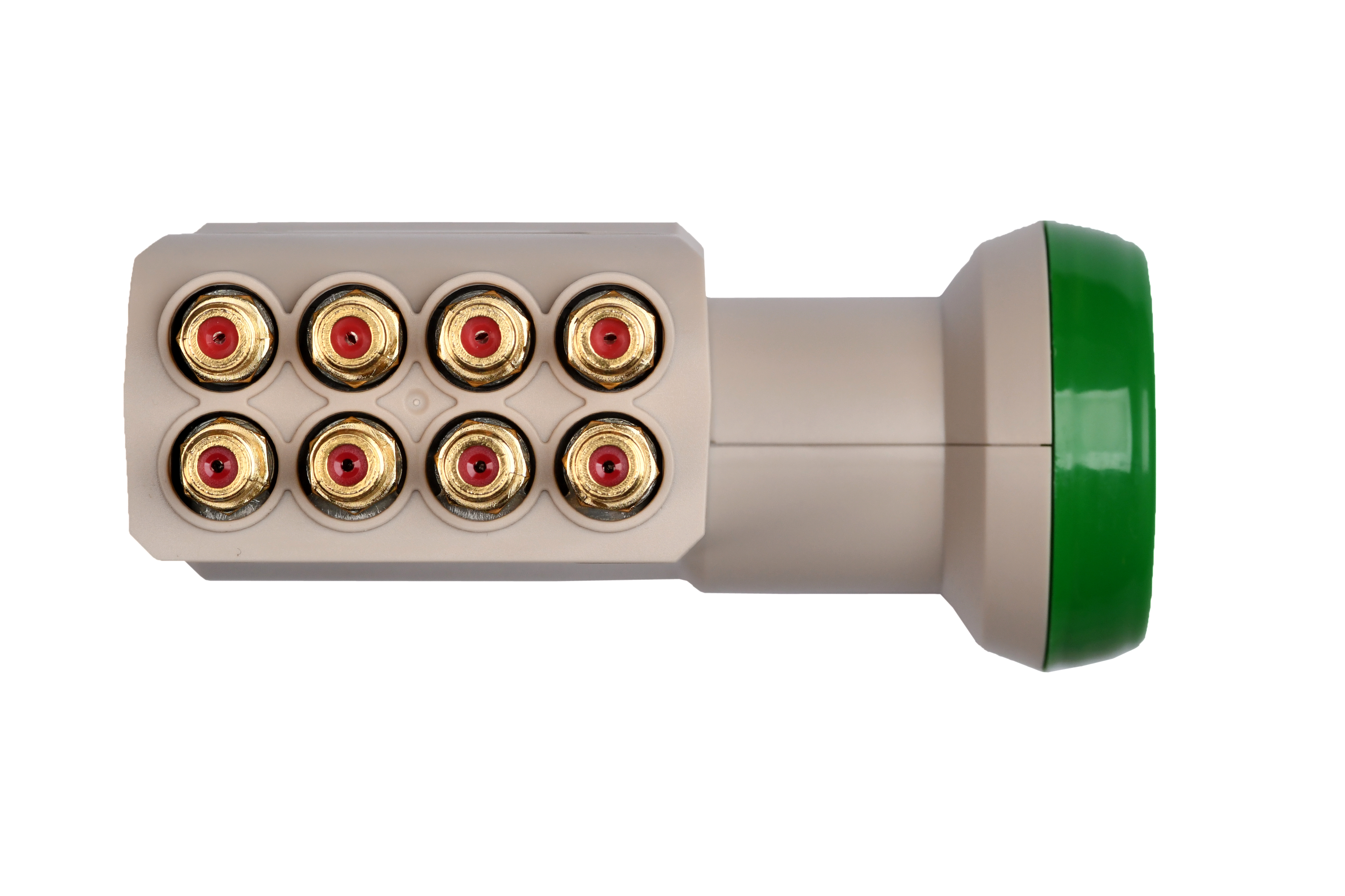 Ein Multi-Port-LNB-Gerät mit mehreren Anschlusspunkten.