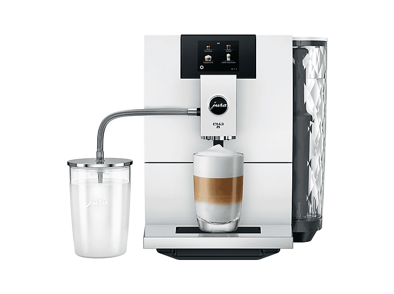 Jura 15491 ENA 8 Full Kaffeevollautomat (Full Nordic White, Professional Aroma Grinder, 15 bar, Milchschlauch) — Foto 5 von 5