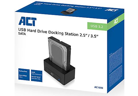 ACT 2.5"/3.5" SATA harde schijf docking station USB 3.2 Gen1