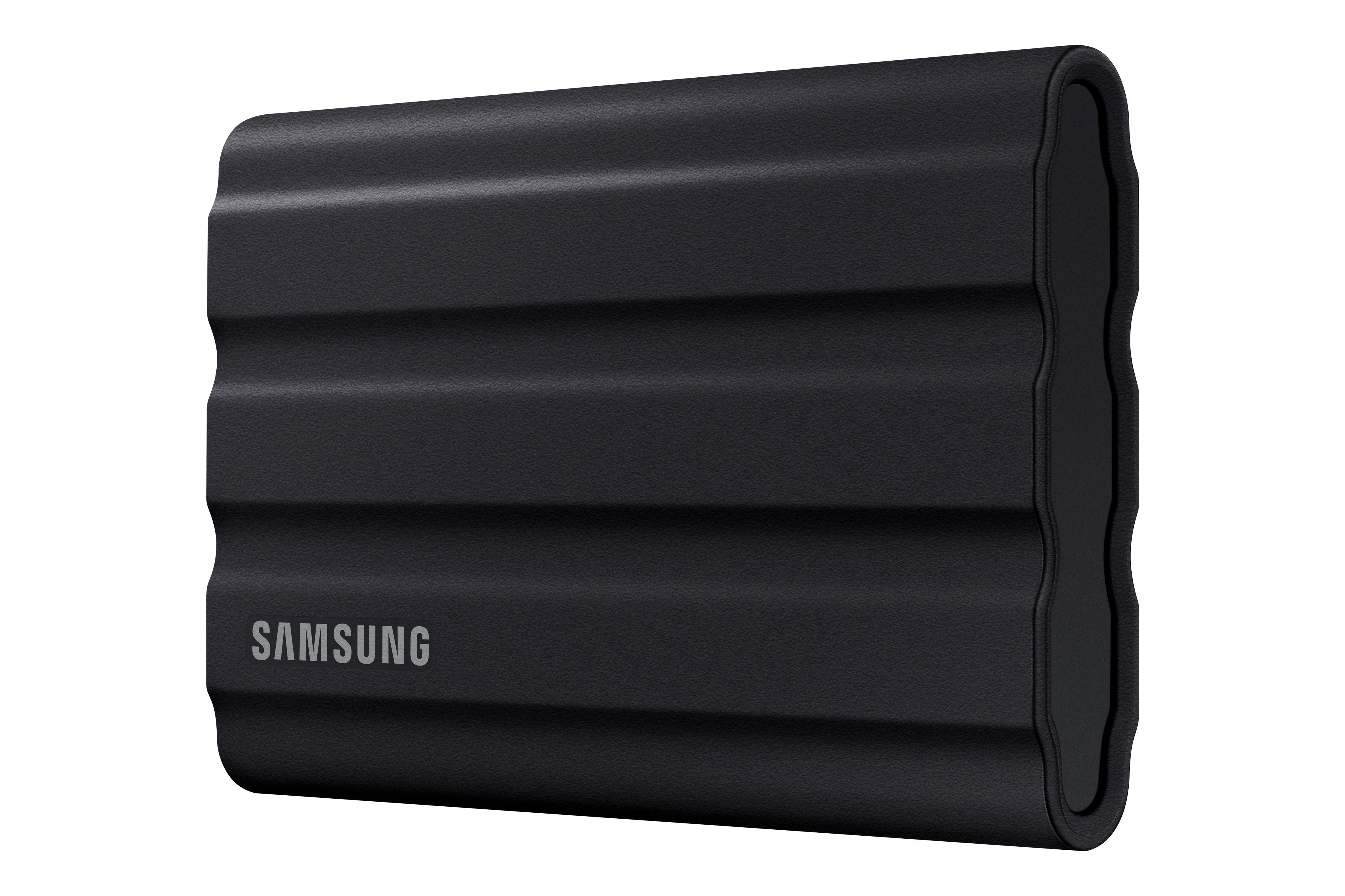 SAMSUNG Portable SSD T7 Schwarz Shield 2 Festplatte, SSD, extern, TB PC/Mac
