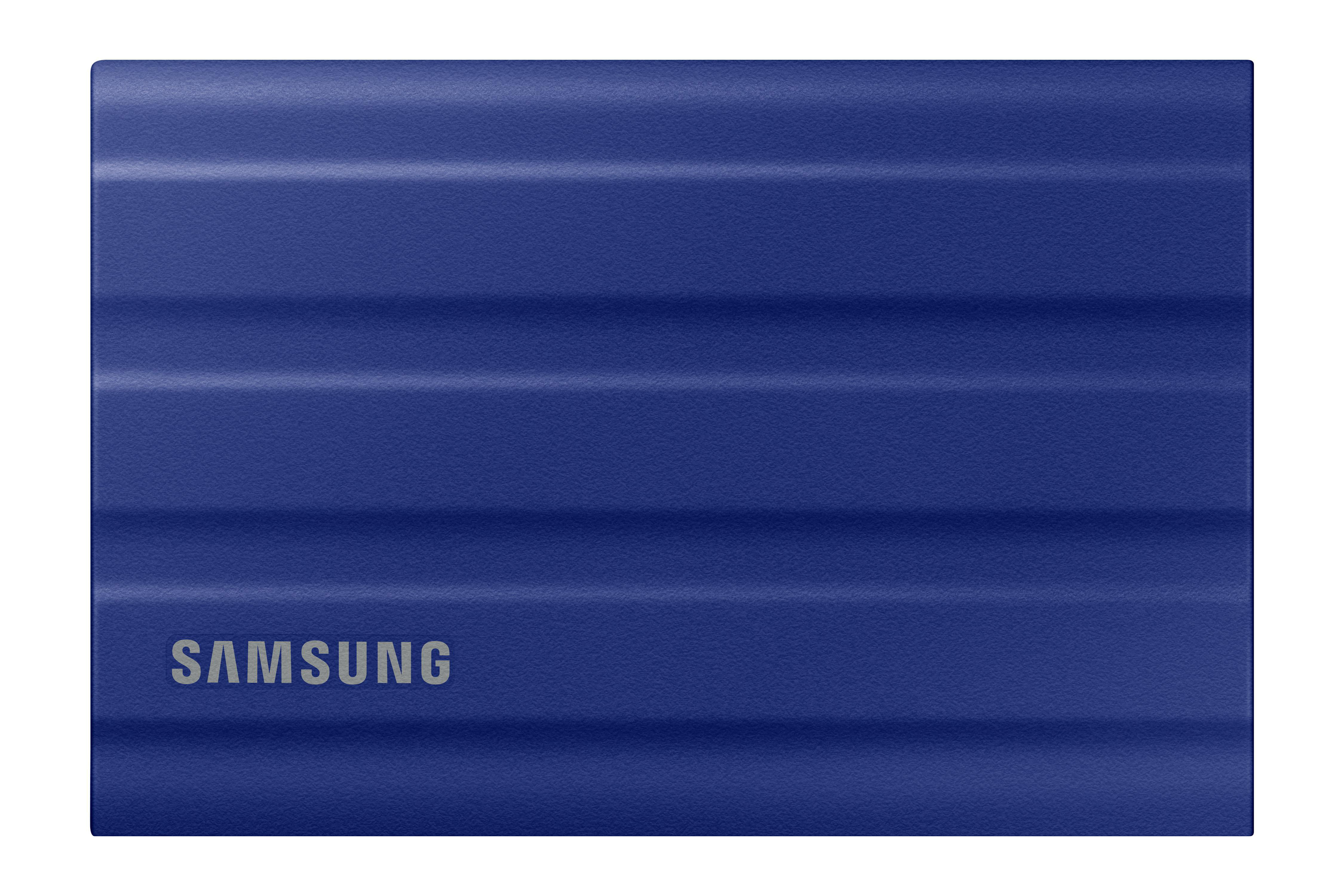 SAMSUNG Portable SSD T7 Shield extern, Blau PC/Mac TB 1 SSD, Festplatte