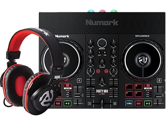 NUMARK Party Mix Live Bundle - DJ-Controller (Schwarz)