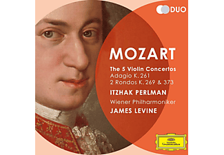 Itzhak Perlman, Wiener Philharmoniker, James Levine - Mozart: The 5 Violin Concertos, Adagio K. 261, 2 Rondos K. 269 & 373 (CD)