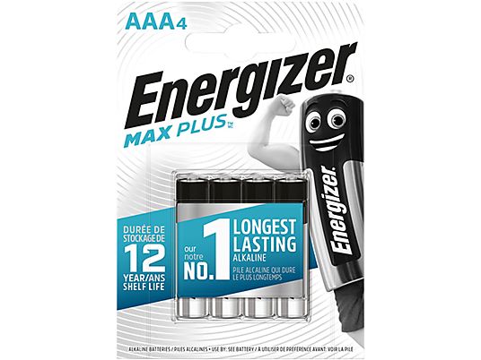 ENERGIZER MAX PLUS AAA 4 - Piles (Argent)