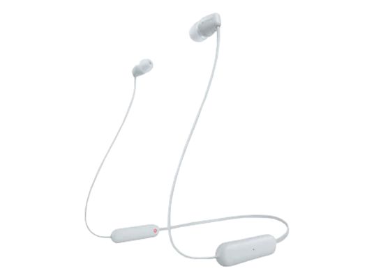 SONY WI-C100W - Cuffie Bluetooth (In-ear, Bianco)