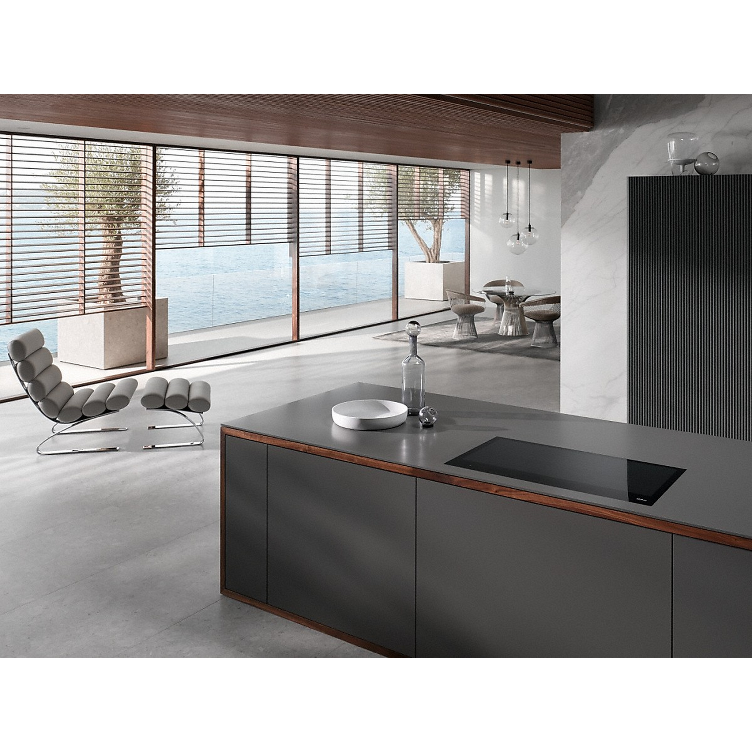 Encimera - Miele KM 7897 FL, Eléctrica, Inducción, 1 zona, 93.60 cm, Negro
