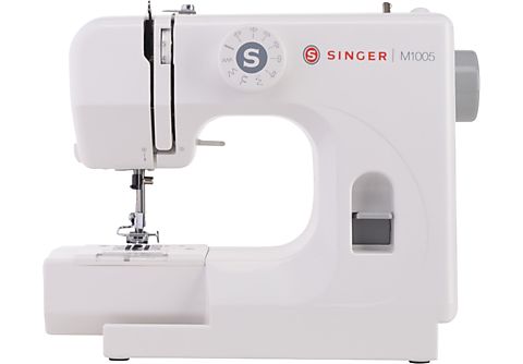 Máquina de coser - Singer M1005, Hasta 4 mm, Ancho de Zig-Zag, Luz LED Stay Bright™, Blanco