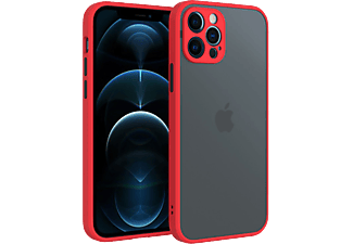 CELLECT iPhone 13 Pro Max műanyag tok, piros-fekete (CEL-MATT-IPH1367-RBK)