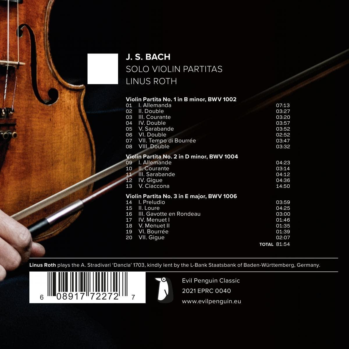 Linus Roth - Partiten für Violine solo,BWV 1002,1004 And 1006  - (CD)