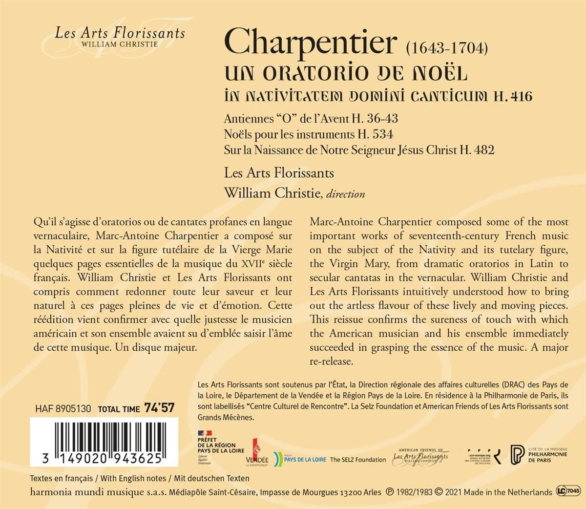 Les Arts Florissants - Un Oratorio De Noel  - (CD)