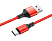 BOROFONE 100 cm-es textil bevonatú USB-C kábel, piros (BX54TYPE-C)
