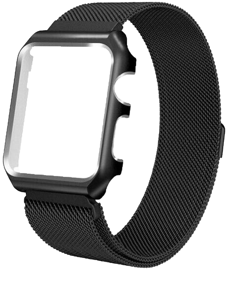 USAMS Szíj és tok Watch S1, S2, S3, S4, S5, S6, SE típushoz, 40mm, fekete (ZB73IW1)