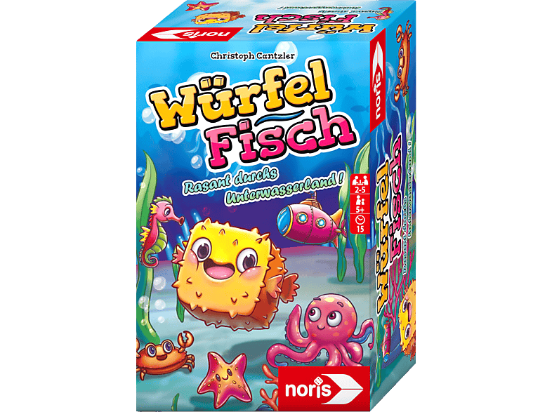 NORIS Würfelspiel Mehrfarbig Würfelfisch