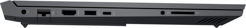 Laptop oldala portokkal: USB, HDMI és audio jack.