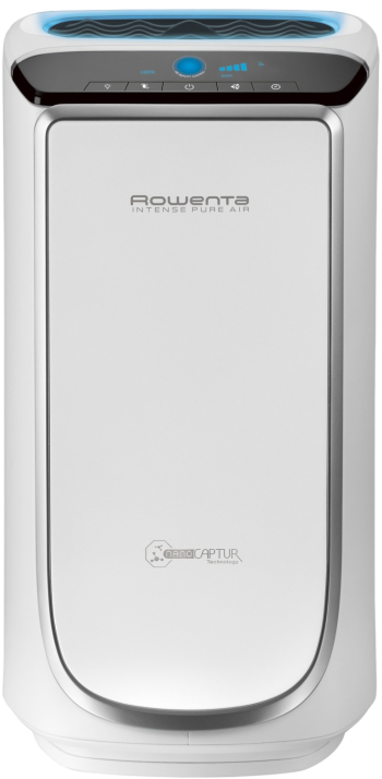 Purificador de aire - Rowenta PU4020 Air Intense, 30 W, Filtro HEPA, Temporizador, Blanco y plata