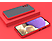 CASE AND PRO Samsung A22 5G műanyag tok, piros-fekete (MATT-A22-5GRBK)