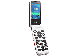 DORO 6881 Vikbar mobiltelefon med tydliga knappar, kamera och färgskärm - Röd/Vit