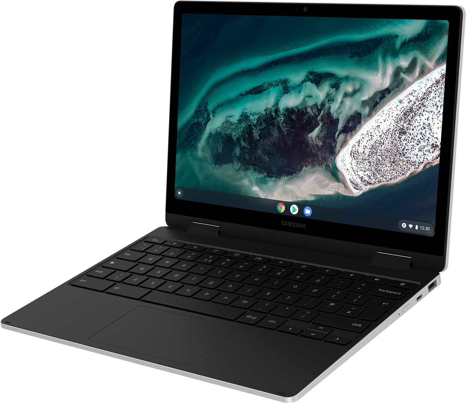 SAMSUNG Convertible Galaxy Chromebook 2 360 12" Intel Celeron N4500 Silver (XE520QEA-KB1BE)