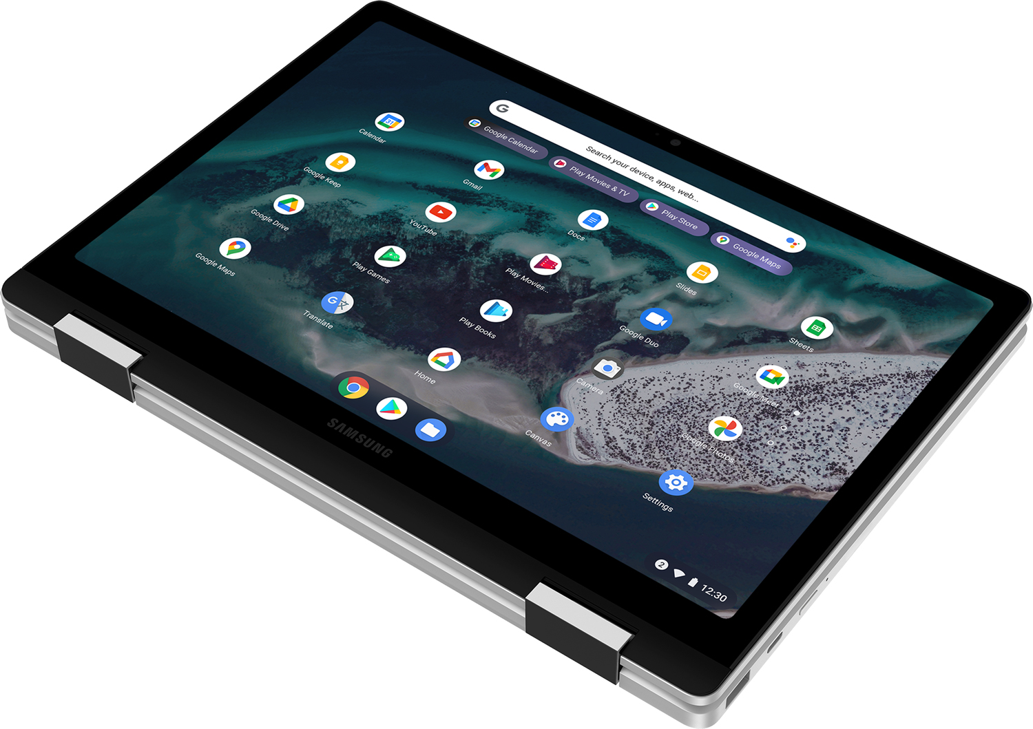 SAMSUNG Convertible Galaxy Chromebook 2 360 12" Intel Celeron N4500 Silver (XE520QEA-KB1BE)