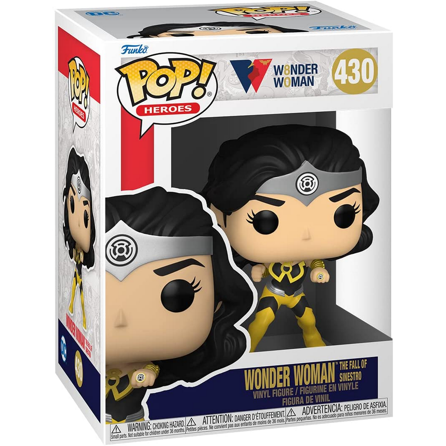 Figura de Wonder Woman en una caja Funko POP!, con dos figuras.
