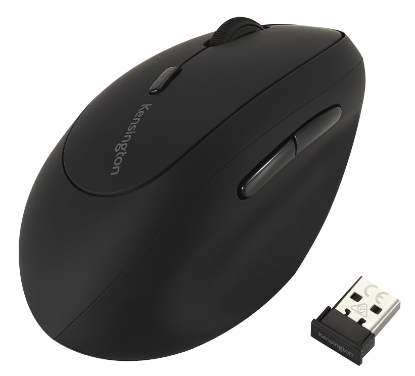 KENSINGTON Pro Fit® Ergo vezeték nélküli optikai egér, balkezes kivitel, fekete (K79810WW)